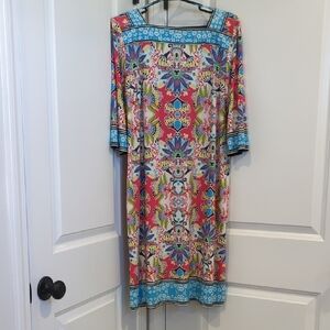Studio One Colorful Long Sleeve Dress
